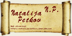 Natalija Petkov vizit kartica